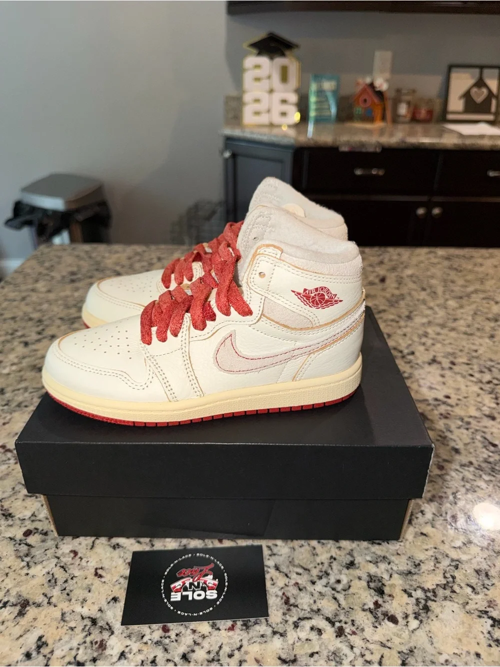 Size 13c Jordan 1 Retro High OG Rare Air Sail Cinnabar (PS) SKU FD2597-100